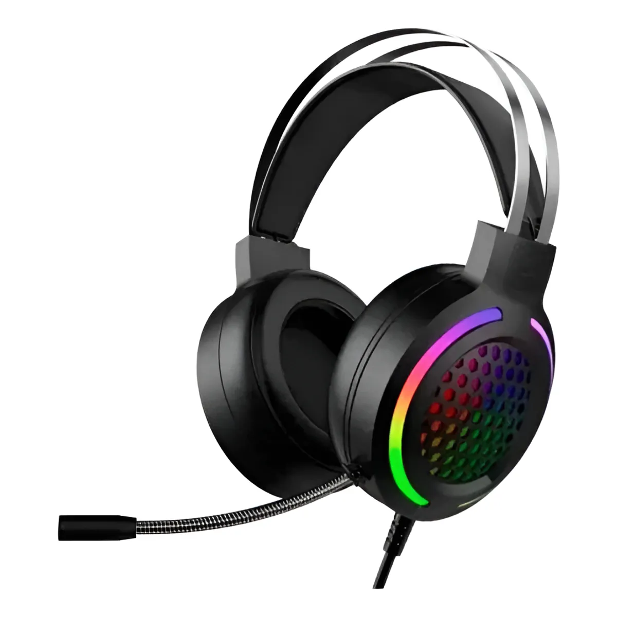 GENERICO - Audifonos Gamer Pc Aoas As-60 Con Adaptador Para Ps4 Xbox - Negro