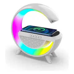 GENERICO - Cargador Inalambrico Parlante Bluetooth Lampara Usb - Blanco