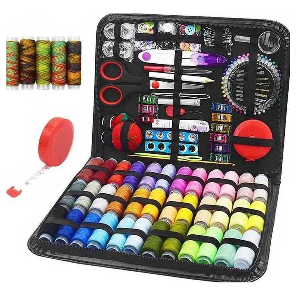 GENERICO - Set De Costura Kit Costurero Hilos Bordado Estuche 206 Pieza