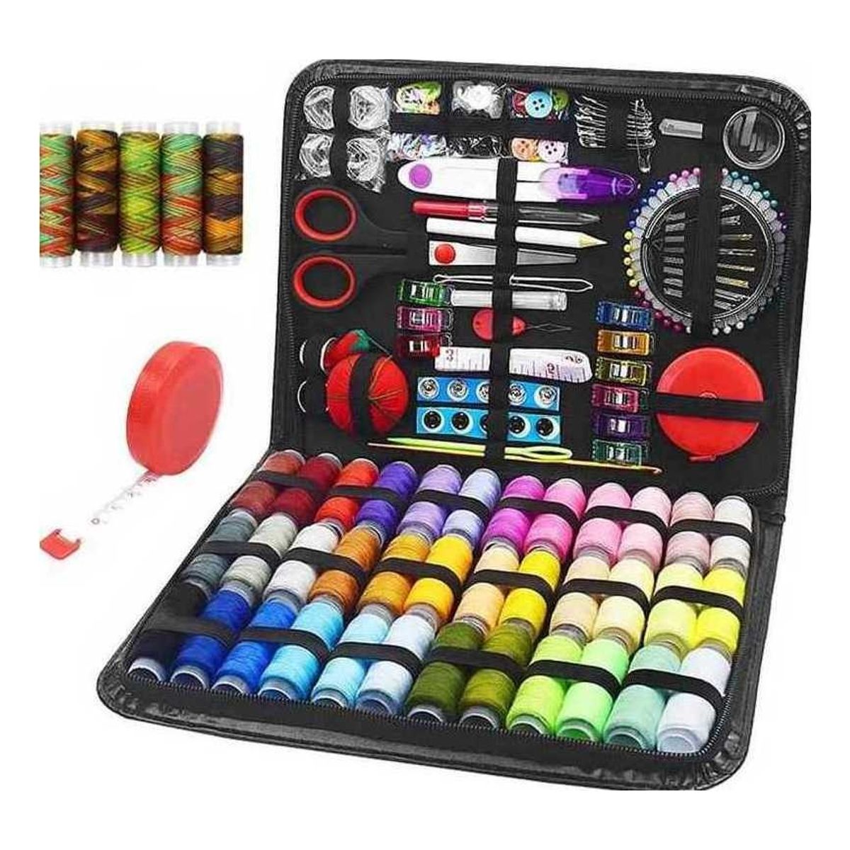 GENERICO - Set De Costura Kit Costurero Hilos Bordado Estuche 206 Pieza