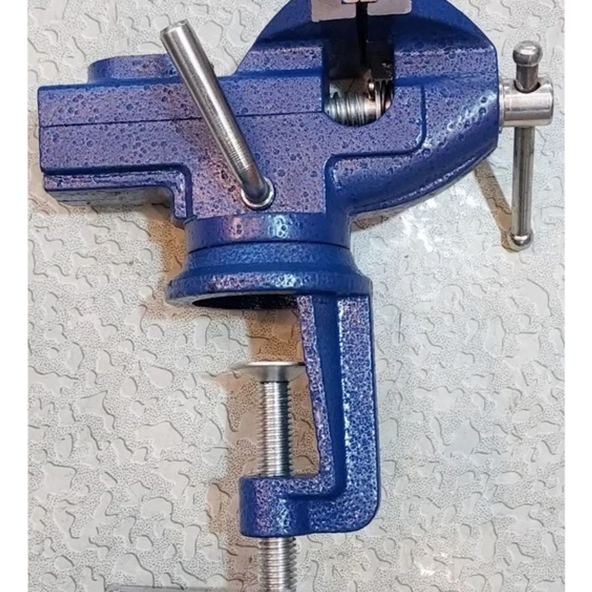 GENERICO - Tornillo De Banco Giratorio 25 Pulgadas Orfebreria Mecanico Azul