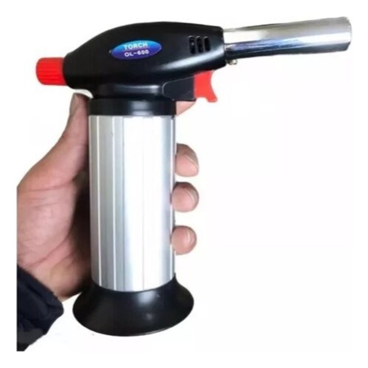 GENERICO - Soplete Turbo Recargable Reposteria Cocina Plateado