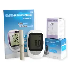 GENERICO - Combinación De Juego De Medidor De Glucosa En Sangre Kh Blanco