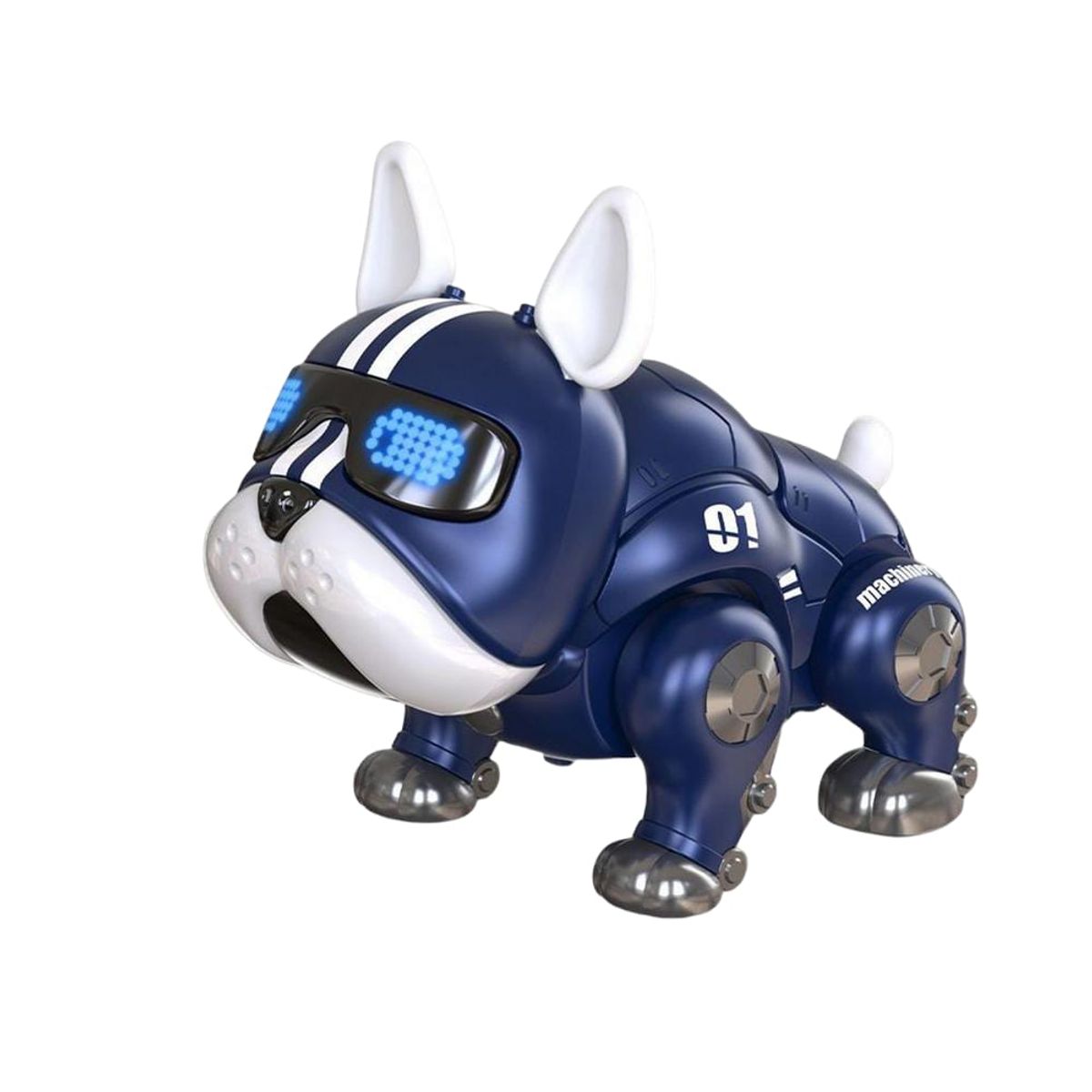 GENERICO - Juguete  Robot Perro Bulldog Bailarín Azul