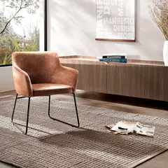 GENERICO - Butaca Lúmina de Cuero Sintético con Metal