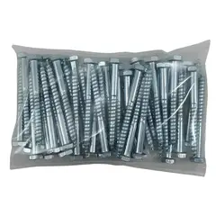 GENERICO - Pack 50Tirafondo Cabeza Hexagonal Diámetro 6x70 Mm Zincado