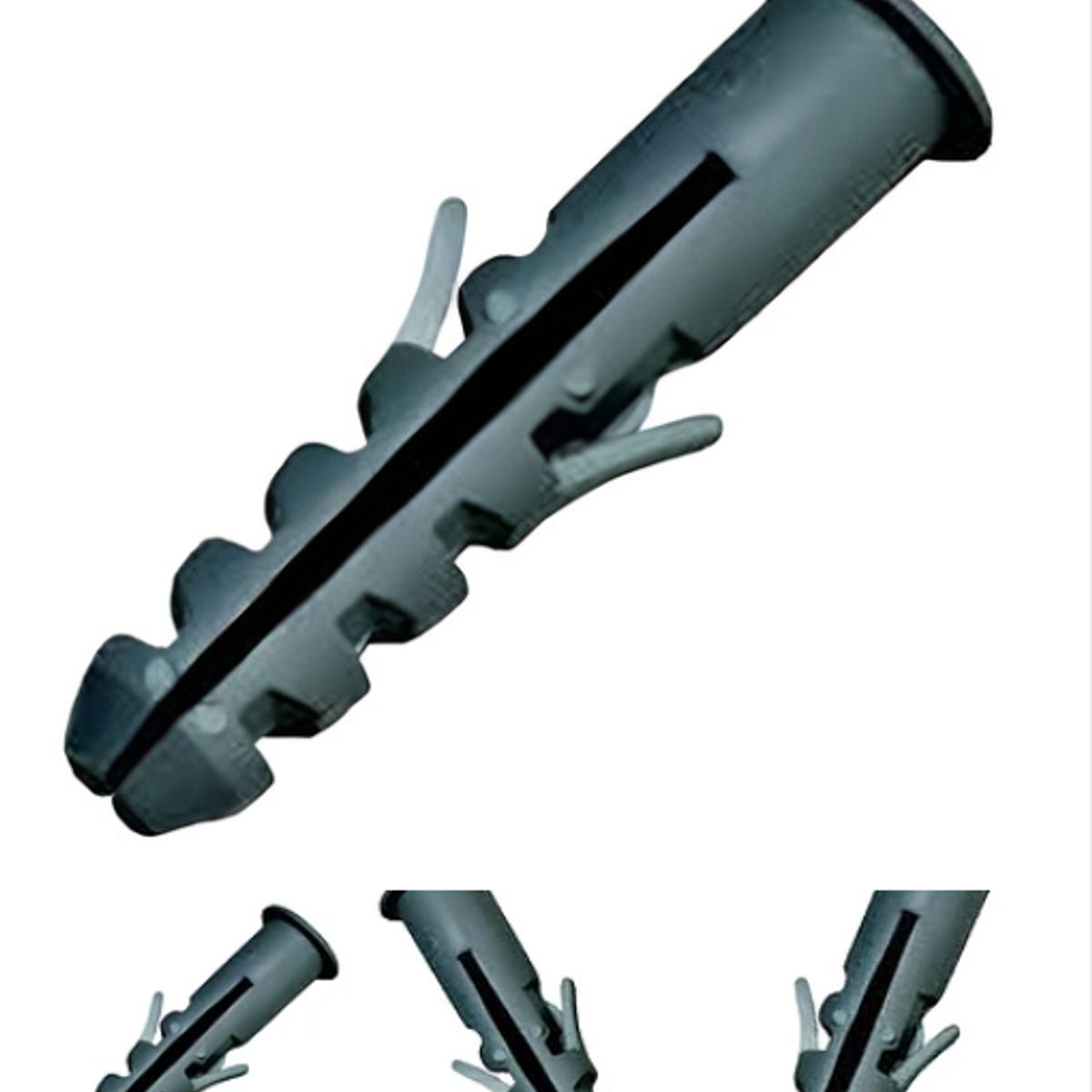GENERICO - Pack De 50 Tarugos Plasticos Con Tope 12mm 60m Largo Gris