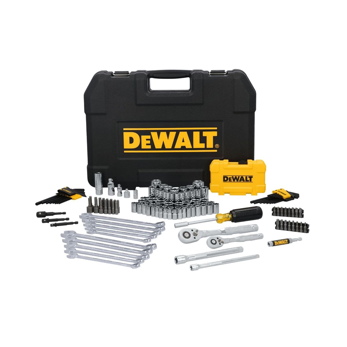 DEWALT - Juego Herramientas Dewalt 142 Pzs 1/4 Y 3/8 Sae/métrico