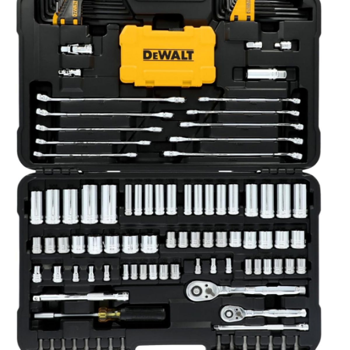 DEWALT - Juego Herramientas Dewalt 142 Pzs 1/4 Y 3/8 Sae/métrico
