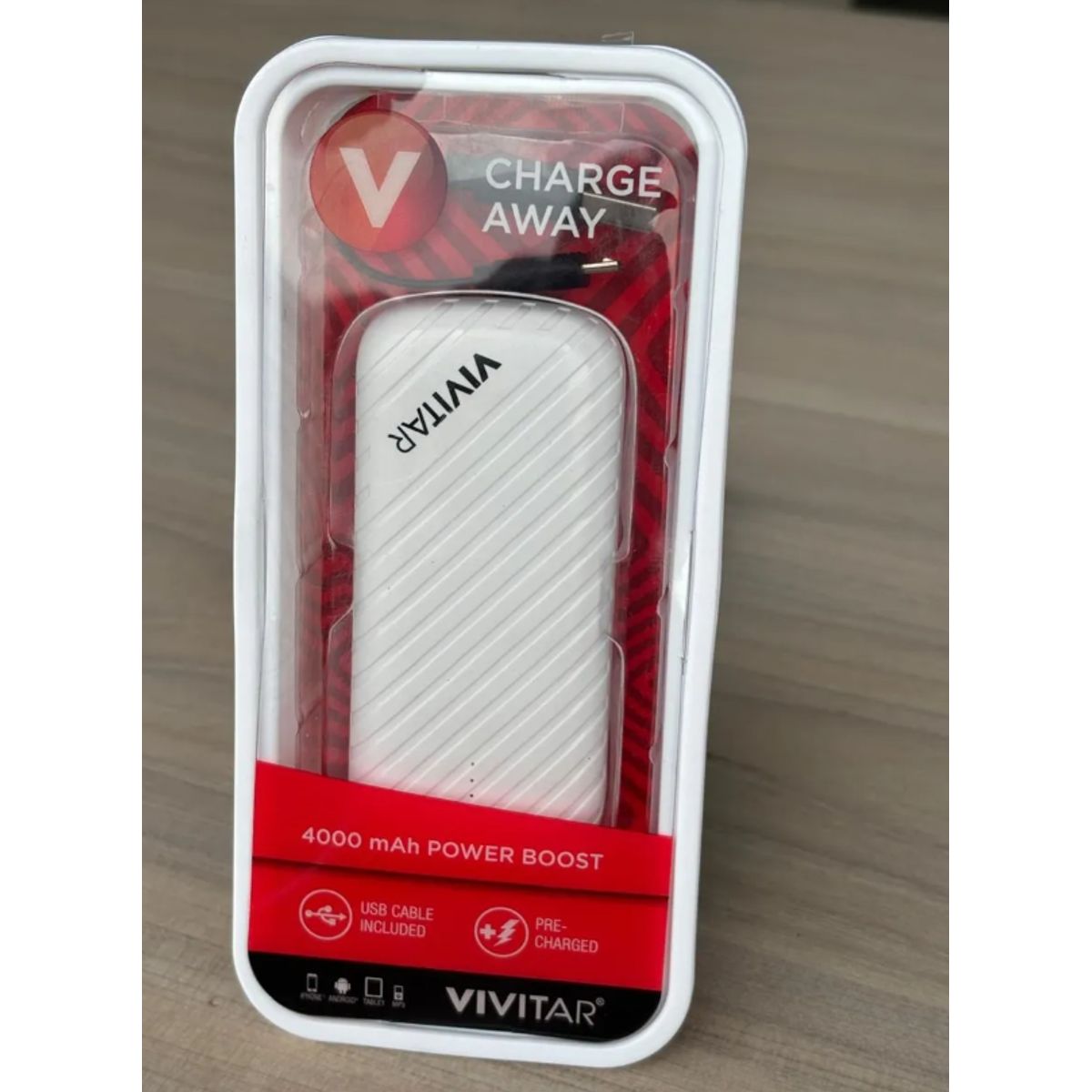 GENERICO - Power Bank Batería Portátil Vivitar 4000 Mah Blanco