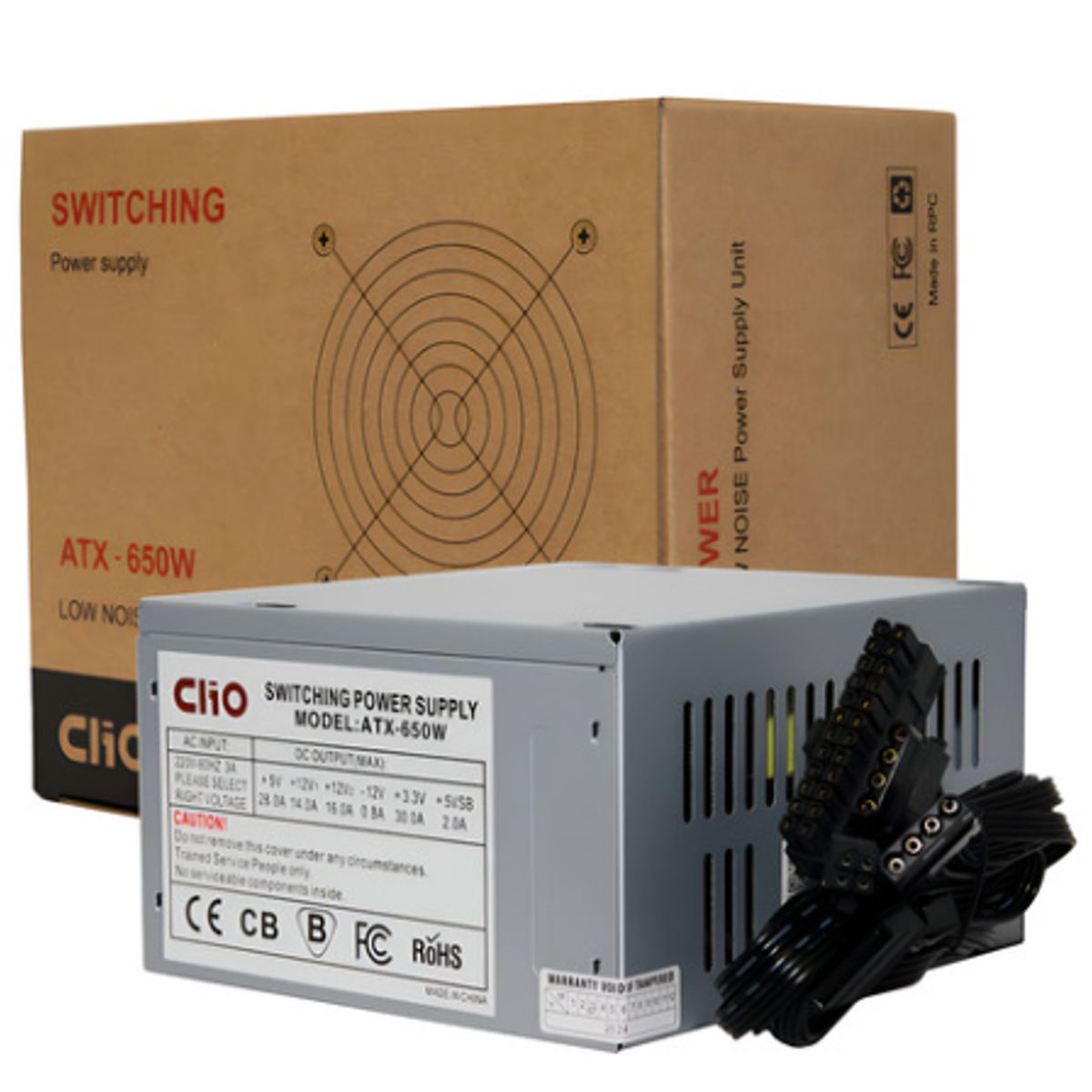 CLIO - Fuente De Poder Clio 650w Atx No Modular