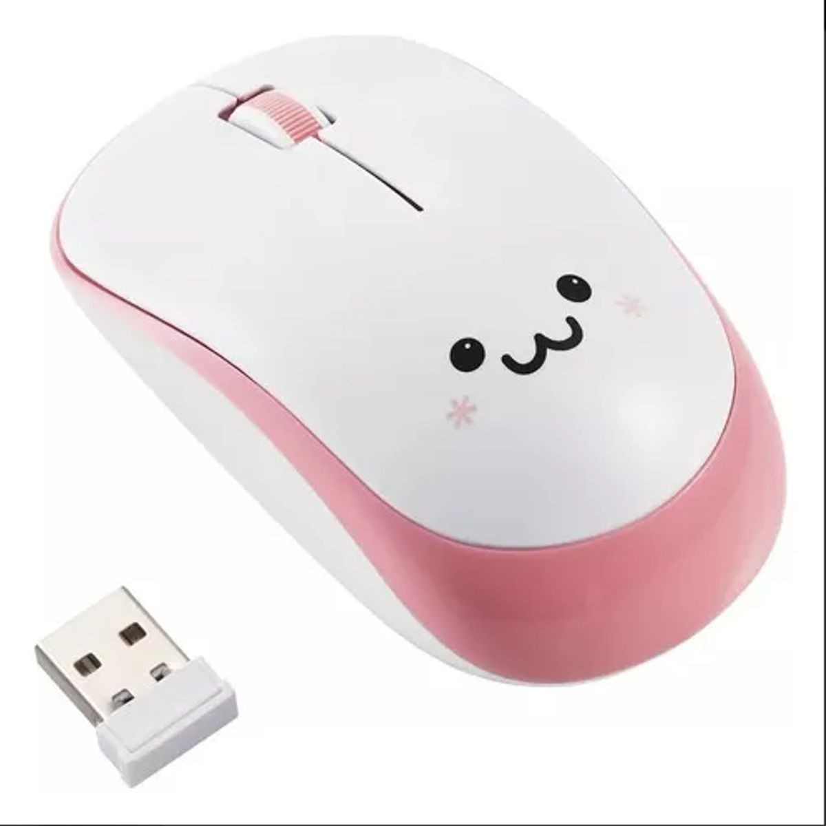 GENERICO - Mouse Inalámbrico Kawaii Smile, Compacto Y De Larga Duración