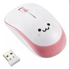 GENERICO - Mouse Inalámbrico Kawaii Smile, Compacto Y De Larga Duración