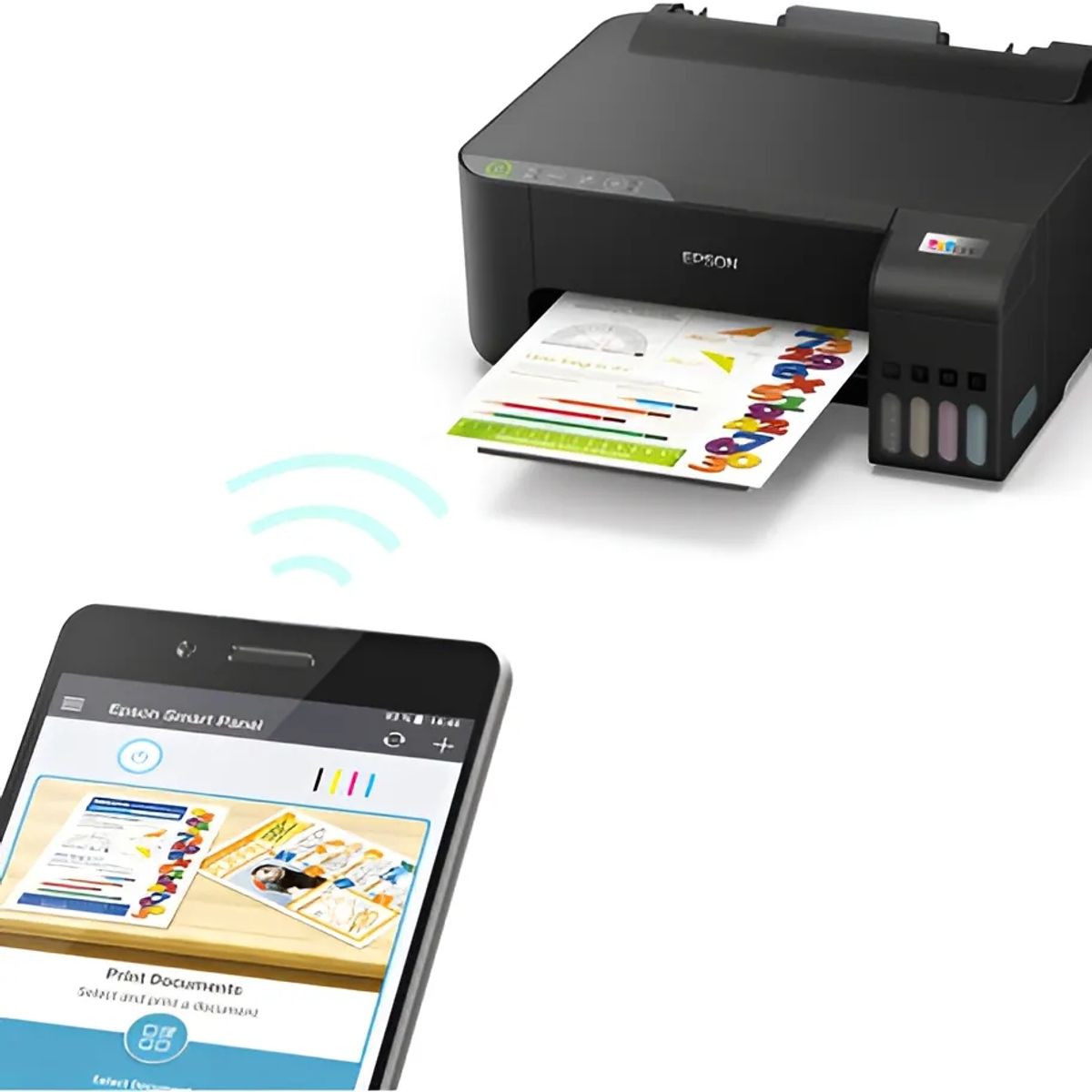 EPSON - Impresora Epson EcoTank L1250 WiFi Color Negro A4 Sistema Continuo Bajo Costo