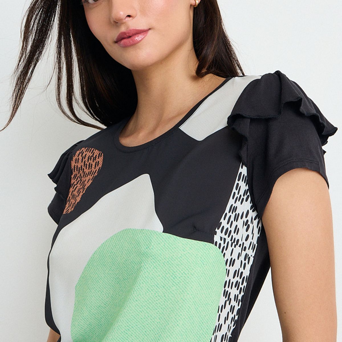 IO - Polera Estampada Mujer Negro Io