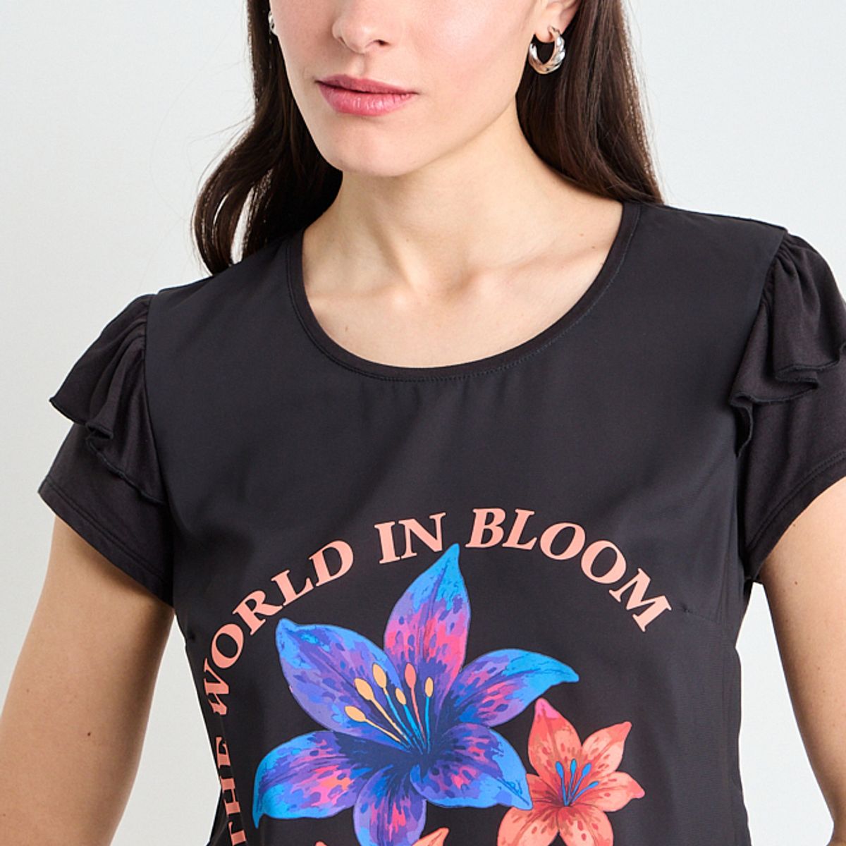 IO - Polera Estampada Mujer Negra Io