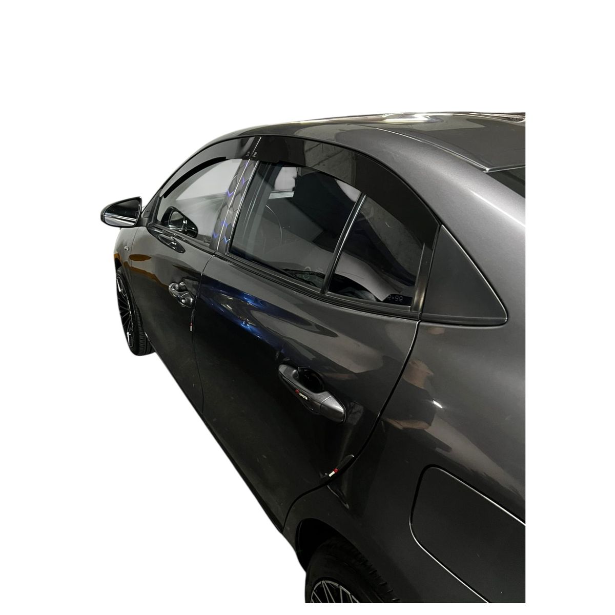 GENERICO - Bota Aguas de Acrílico 2mm plano Negro Brillante a Medida para auto Toyota Yaris E 2019