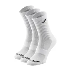 BABOLAT - Calcetin Largo Blanco - 3 Pares Tenis Padel