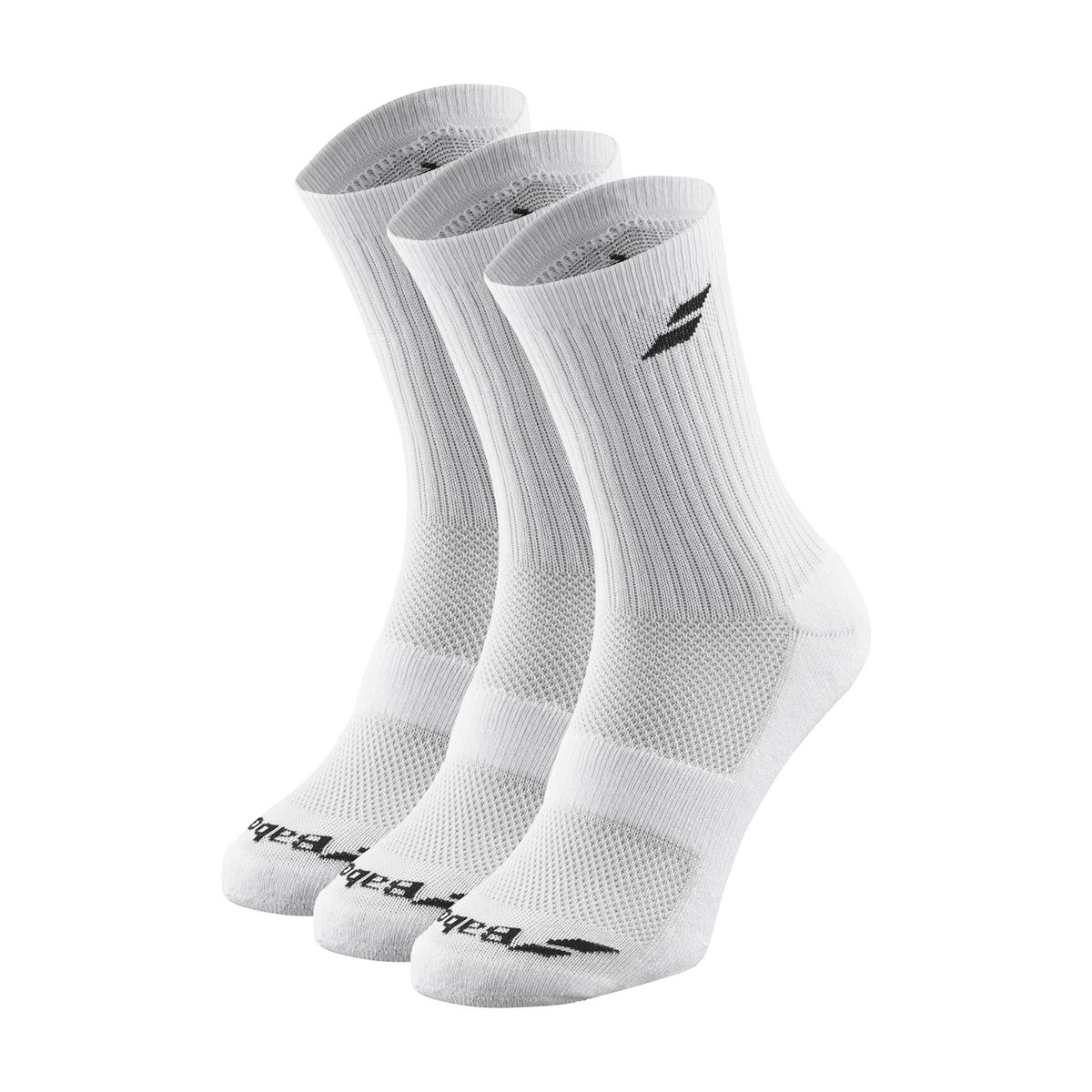 BABOLAT - Calcetin Babolat Largo Blanco - 3 Pares Tenis Padel