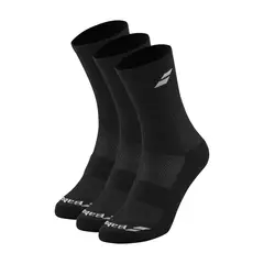 BABOLAT - Calcetin Largo Negro - 3 Pares Tenis Padel