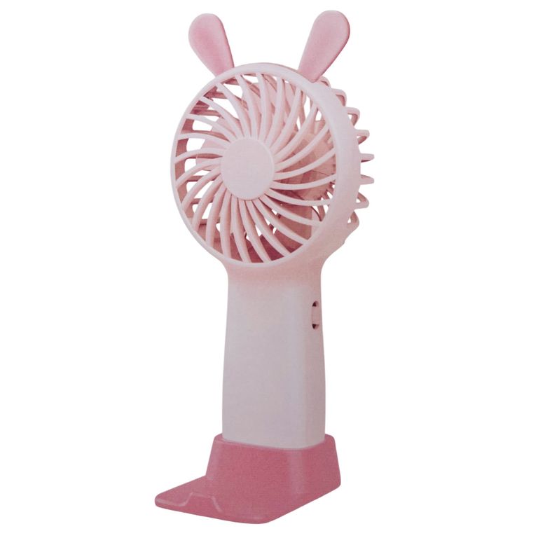 TECNOLAB Mini Ventilador Portatil Recargable TL672 Rosado