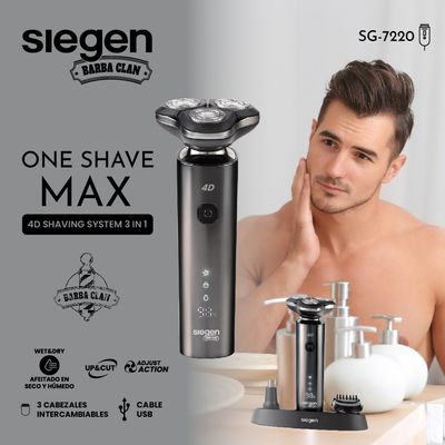 Imagen 2 del producto Afeitadora SG-7220 3 en 1 Uso Húmedo/Seco, 4D+Accesorios