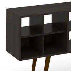 TECNOMOBILI - Rack de TV 55 " 136x33x59,5 Café Oscuro Rústico