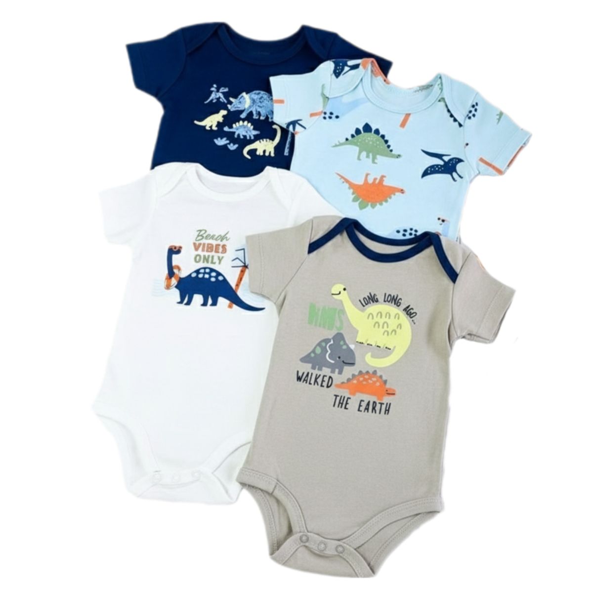 TEDMIMAK - Set de 4 Bodies 100% Algodón bebé Niño