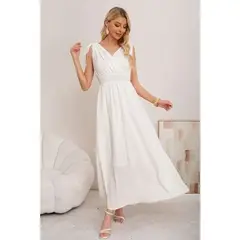 LIKE SHOP - Maxi Vestido Largo Mujer Casual Eventos Texturizado Sin Manga 3374