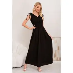 LIKE SHOP - Maxi Vestido Largo Mujer Casual Eventos Texturizado Sin Manga 3374