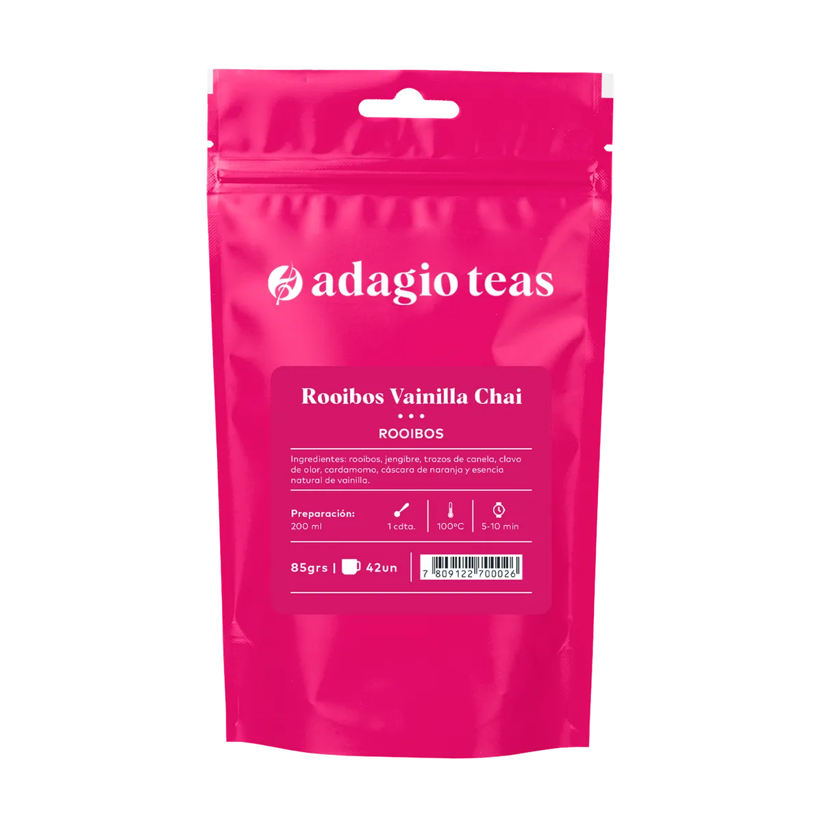 ADAGIO TEAS - Té Rooibos Vainilla Chai 85 gr - Rojo