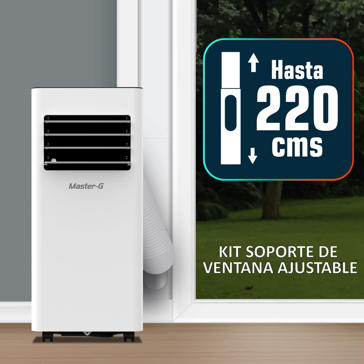 MASTER G - Aire Acondicionado Portátil Wifi 9000 BTU 4 en 1 MGAC9PORWF Master-G