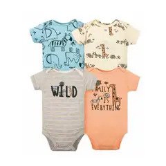 TEDMIMAK - Set de 4 Bodies 100% Algodón bebé Niño