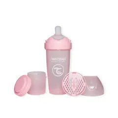 TWISTSHAKE - Mamadera Double Pro 330ml Rosado Pastel