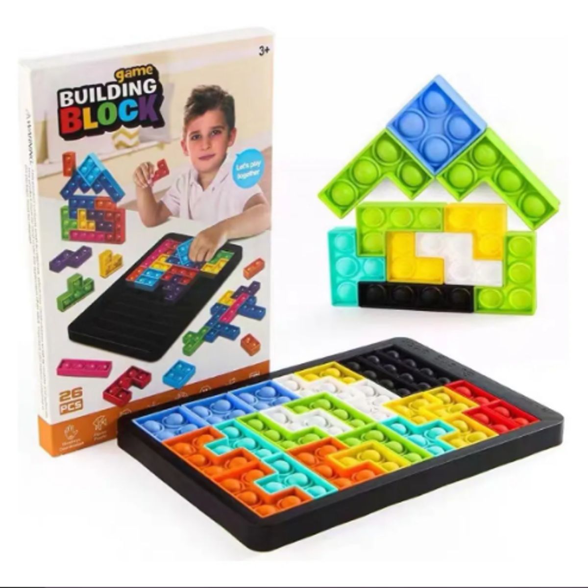 GENERICO - Juguete Sensorial Tetris Game Building Block