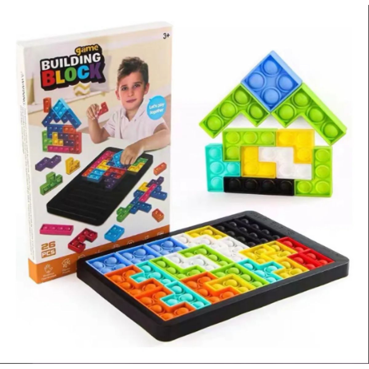 GENERICO - Juguete Sensorial Tetris Game Building Block