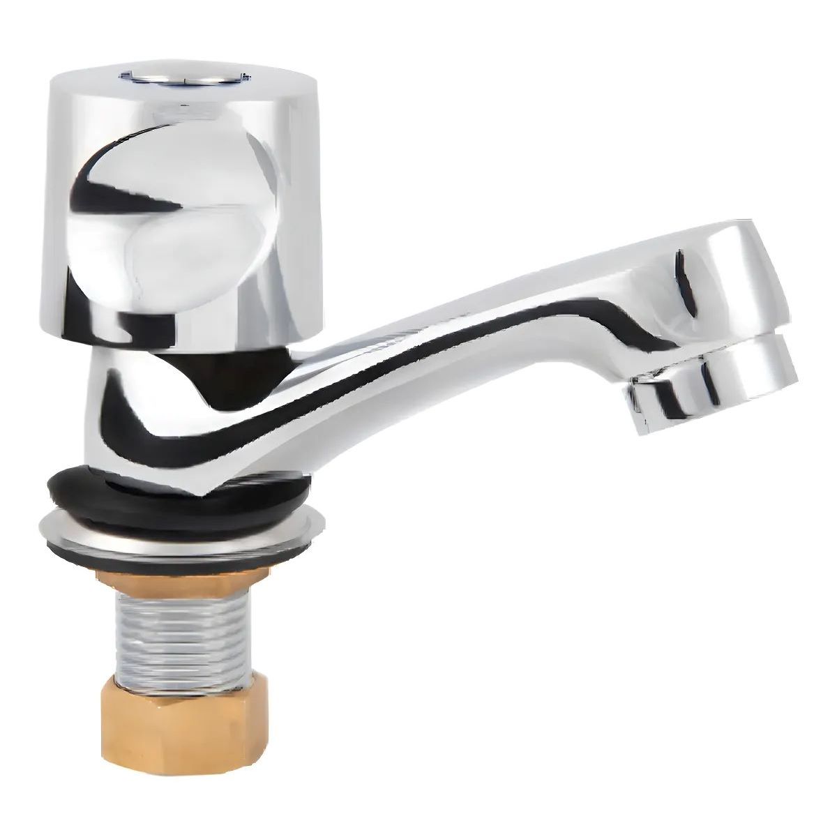 METALFER - Llave Lavatorio Individual Estandar Color Cromado