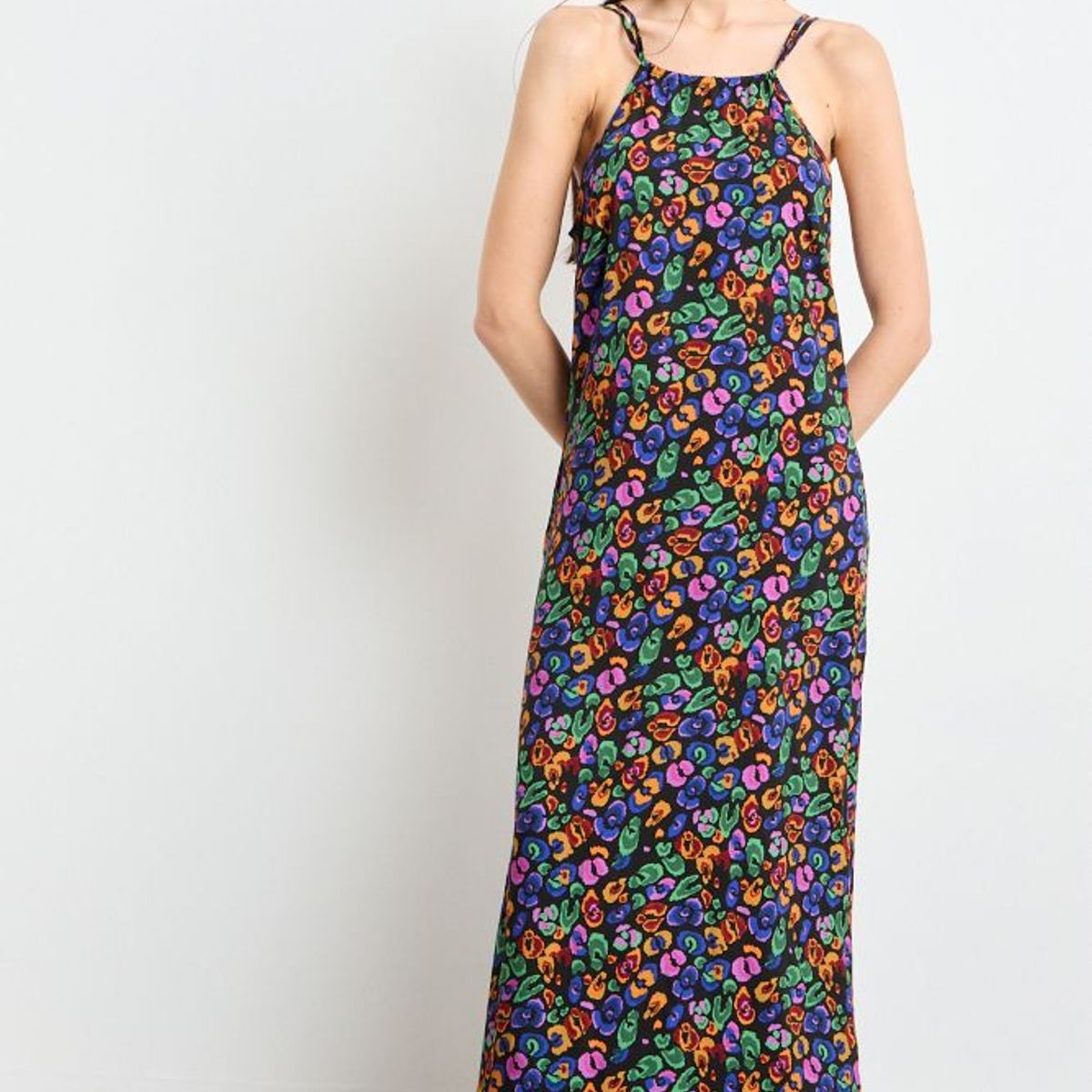 IO - Vestido Fantasia Largo Mujer Negro Io