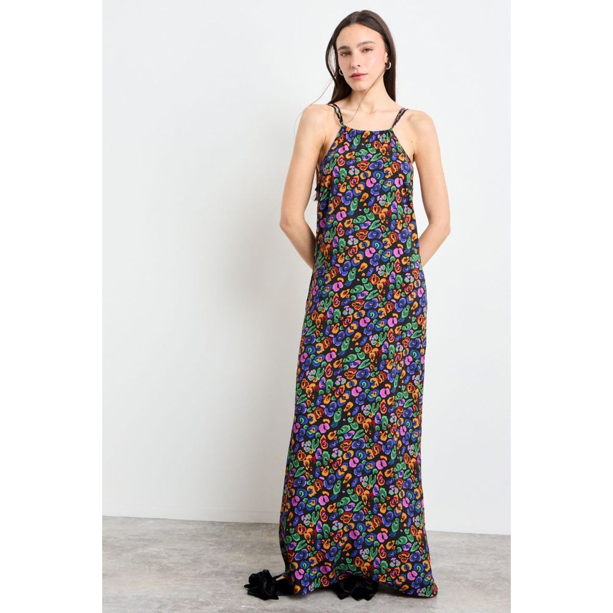 IO - Vestido Fantasia Largo Mujer Negro Io