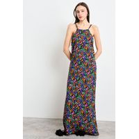 Vestido Fantasia Largo Mujer Negro