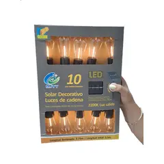 GENERICO - Guirnalda Solar 10 Ampolletas 5.5 Metros