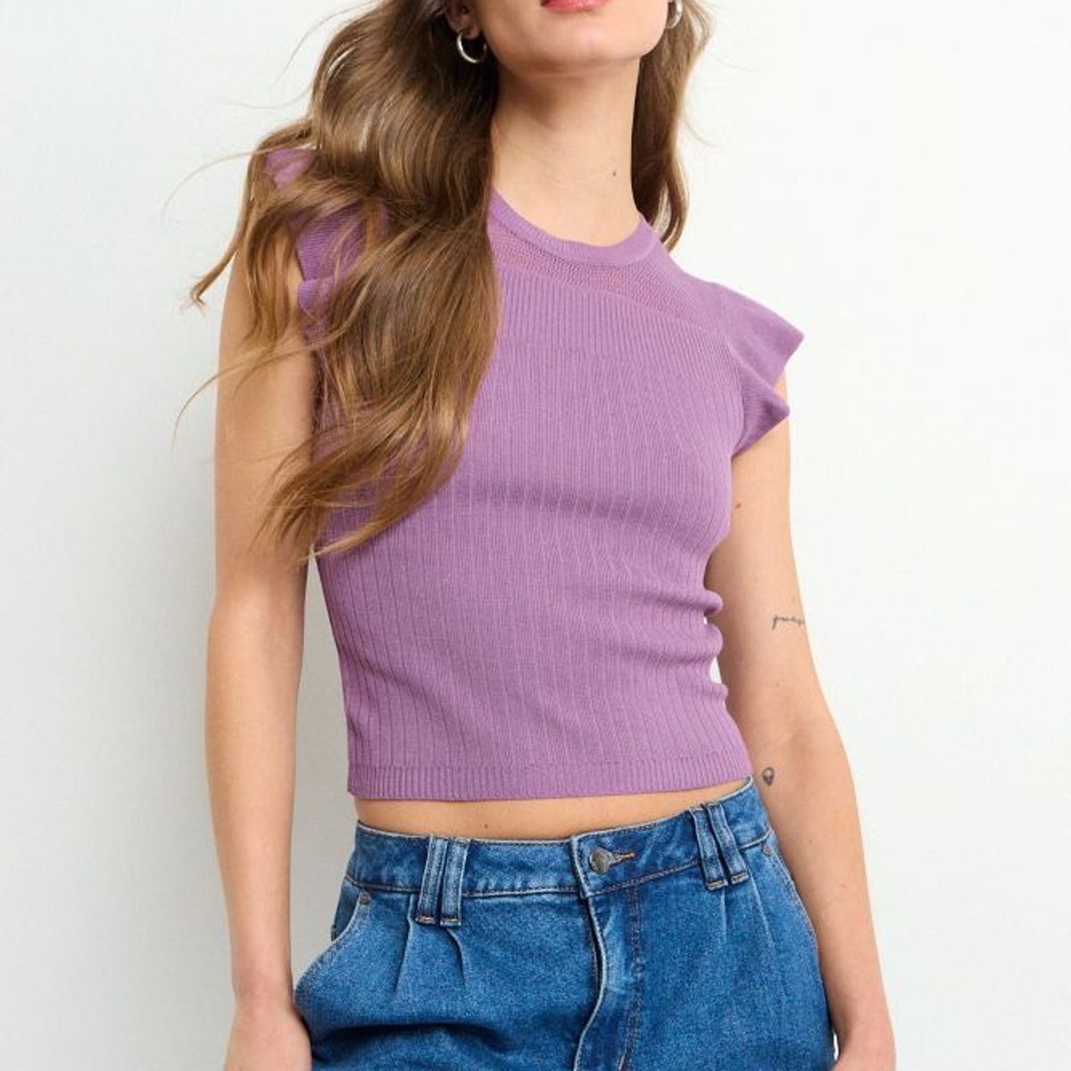 IO - Polera Tejida Mujer Morado Io