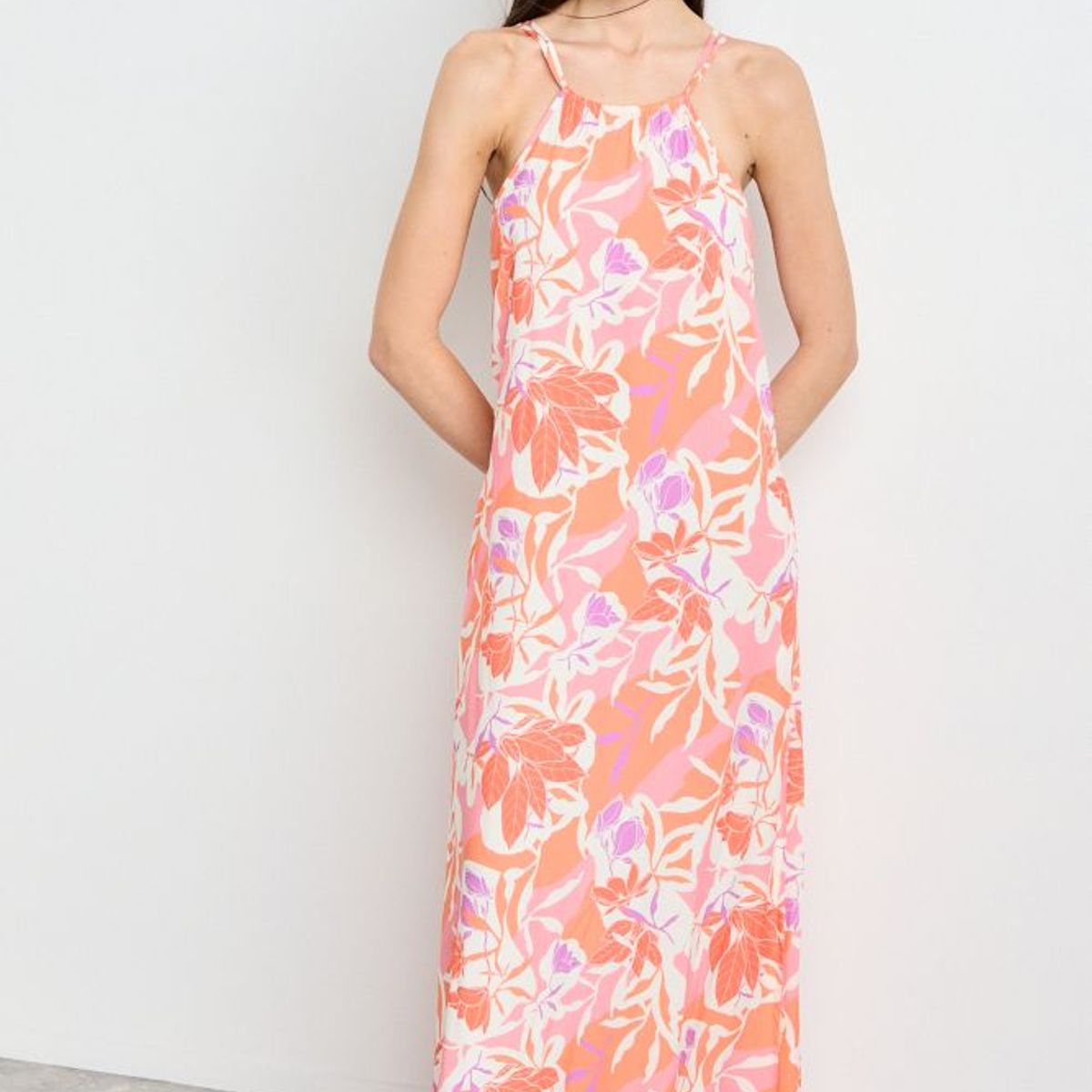 IO - Vestido Fantasia Largo Mujer Fucsia Io