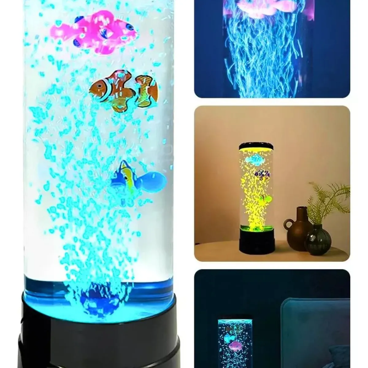 GENERICO - Lampara Led Forma De Pez Burbujas Nocturnas