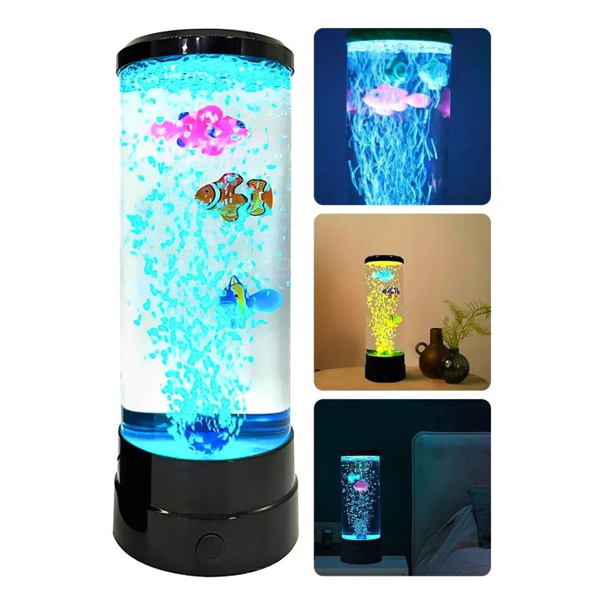 GENERICO - Lampara Led Forma De Pez Burbujas Nocturnas