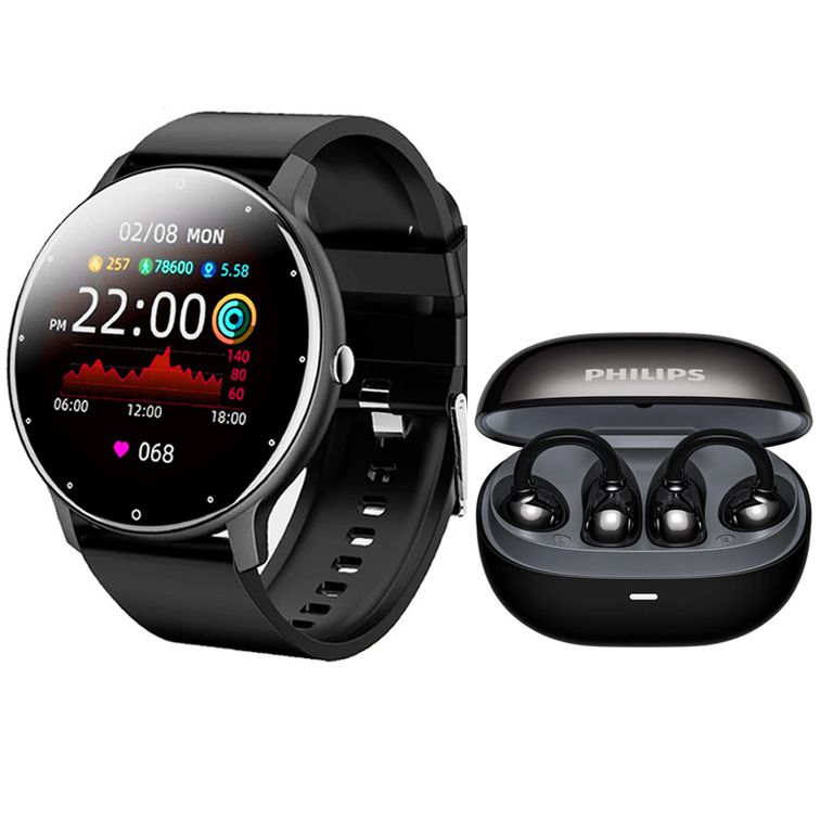 Audifonos TAT3469 Negro Bluetooth y Fit Pro reloj inteligente B