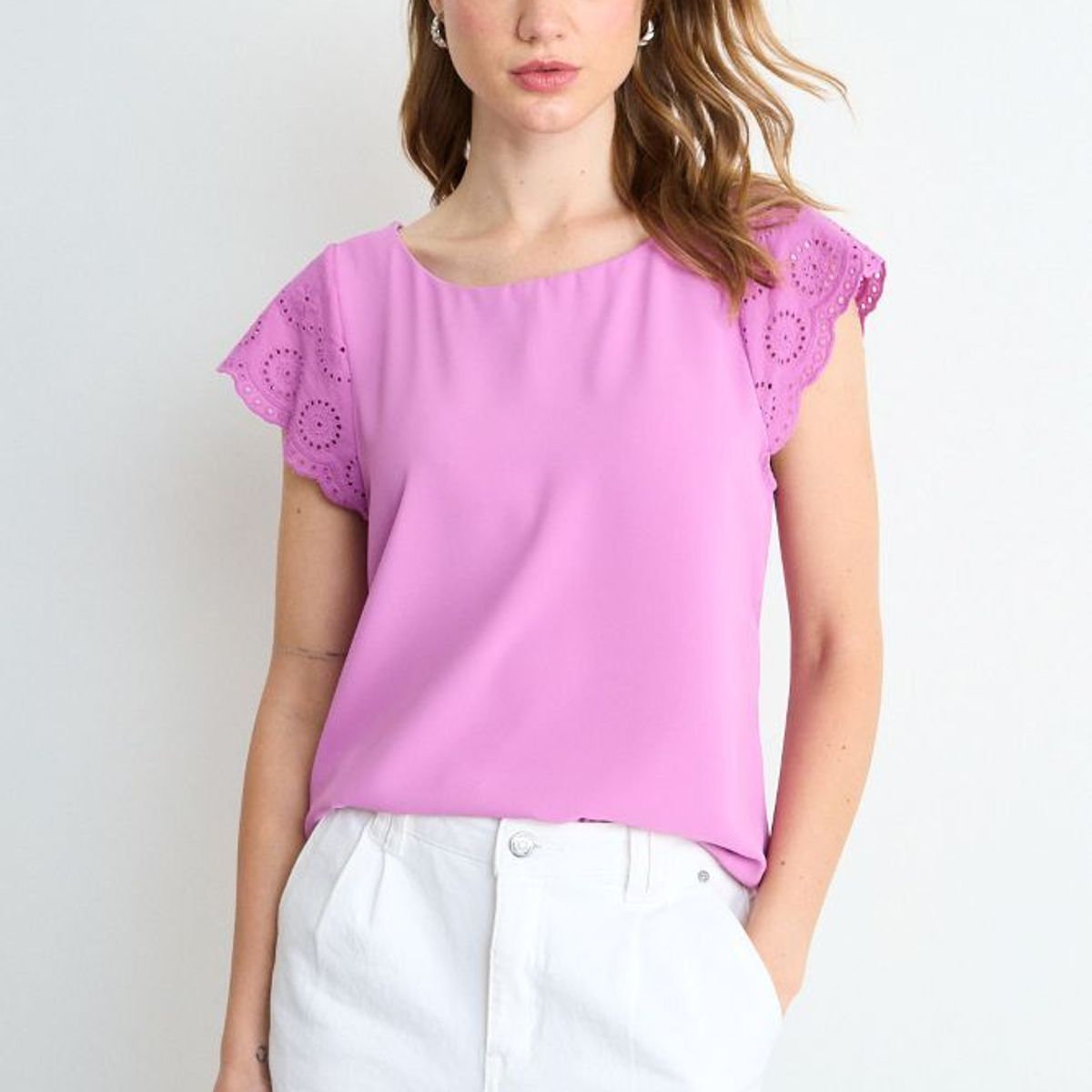 IO - Blusa Lisa Mujer Fucsia Io