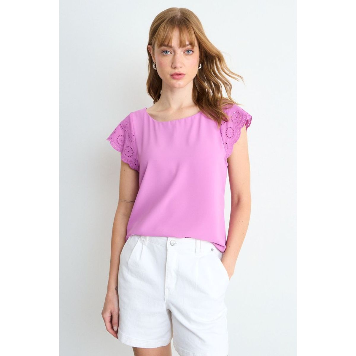 IO - Blusa Lisa Mujer Fucsia Io