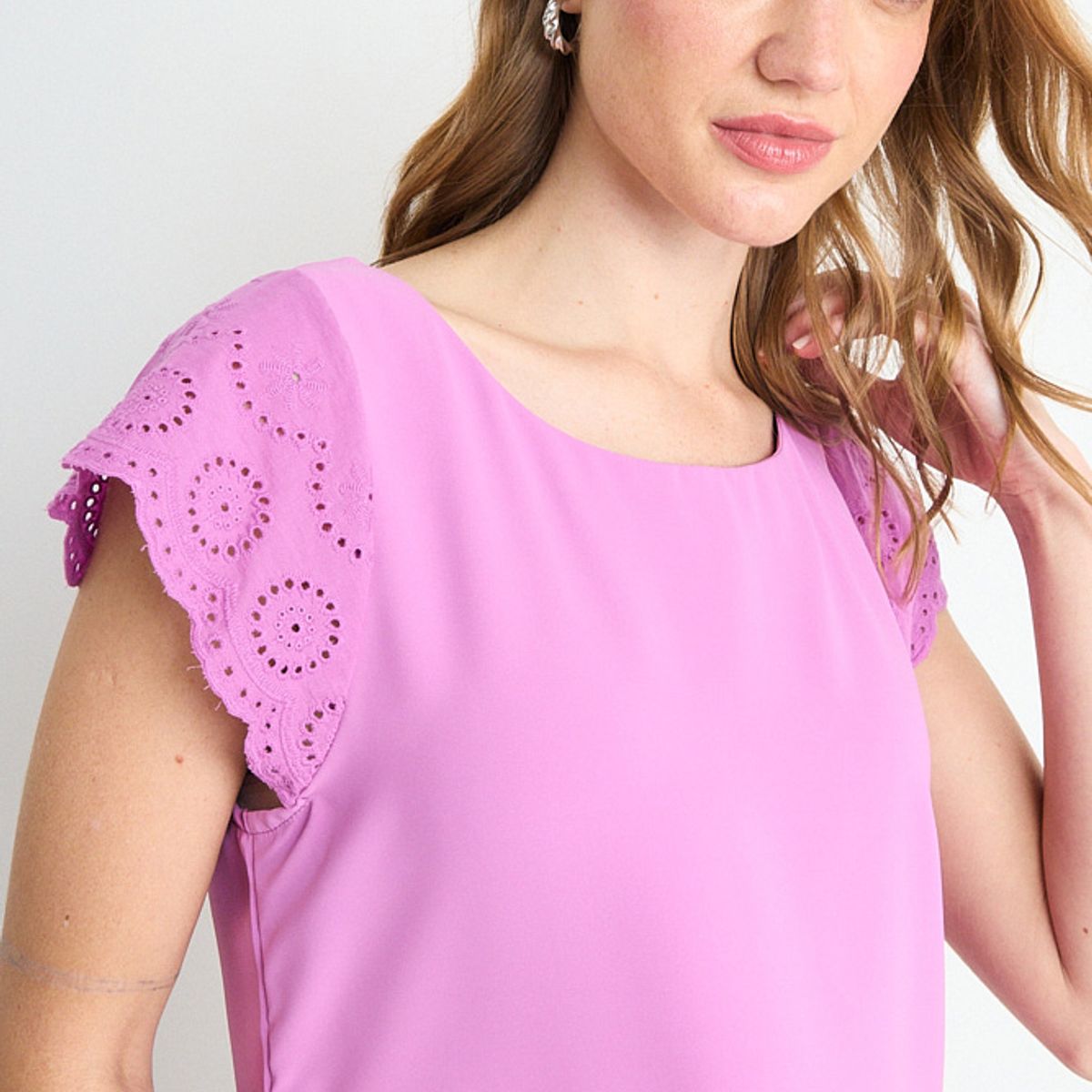 IO - Blusa Lisa Mujer Fucsia Io