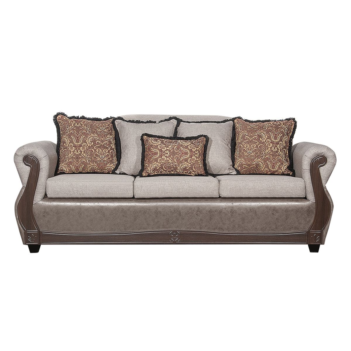 BLACK FACTORY - Juego de Living 3 2 Gran Columbia Beige Chocolate